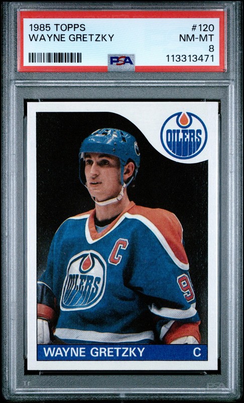 1985 TOPPS #120 WAYNE GRETZKY PSA 8
