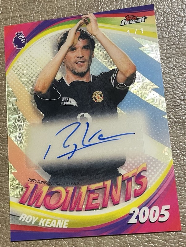 2026 TOPPS FINEST PREMIER ROY KEANE MOMENTS 1/1 SUPERFRACTOR AUTO  FM-RK🔥