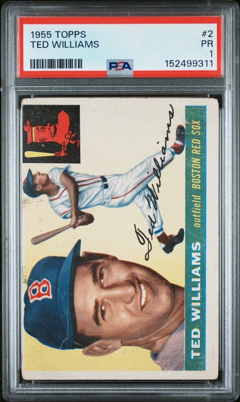 1955 TOPPS #2 TED WILLIAMS PSA 1