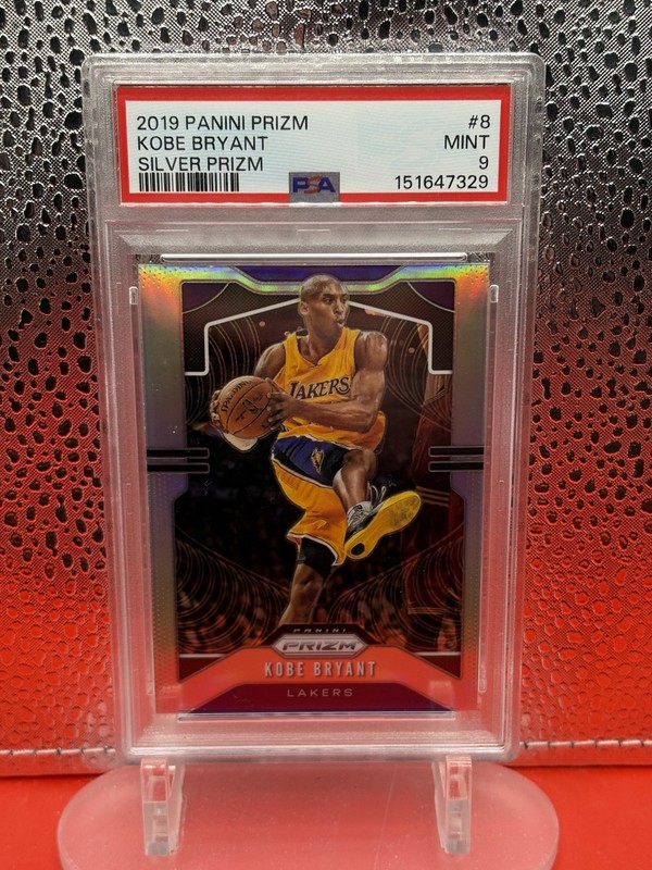 Panini 2019-20 Prizm Kobe Bryant #8 Silver Prizm Los Angeles Lakers PSA 9 view 2