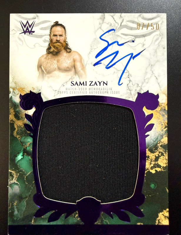 2025 Topps Royalty WWE Sami Zayn Royalty Relic Auto /50
