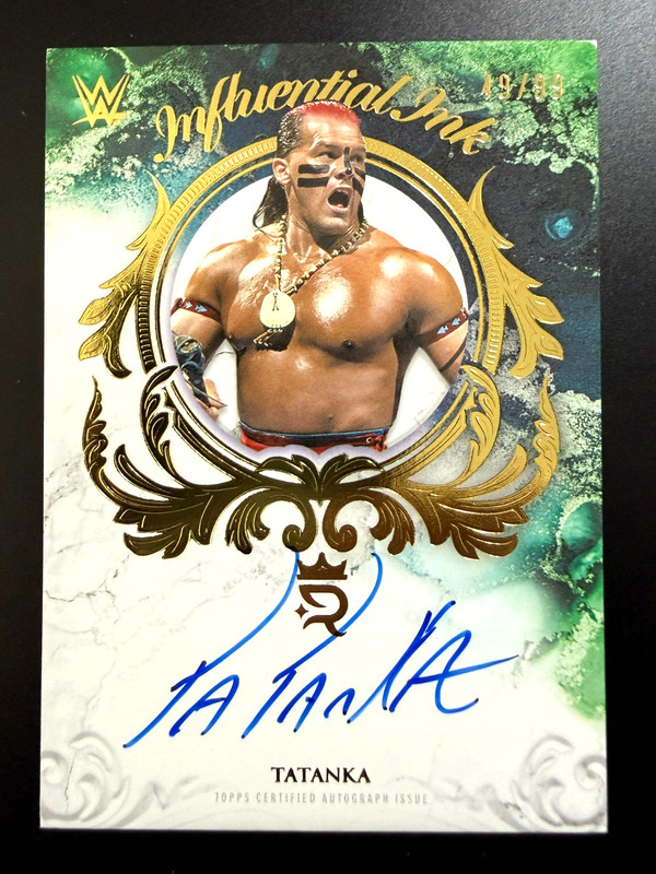 2025 Topps Royalty WWE Tatanka Influential Ink Auto /99
