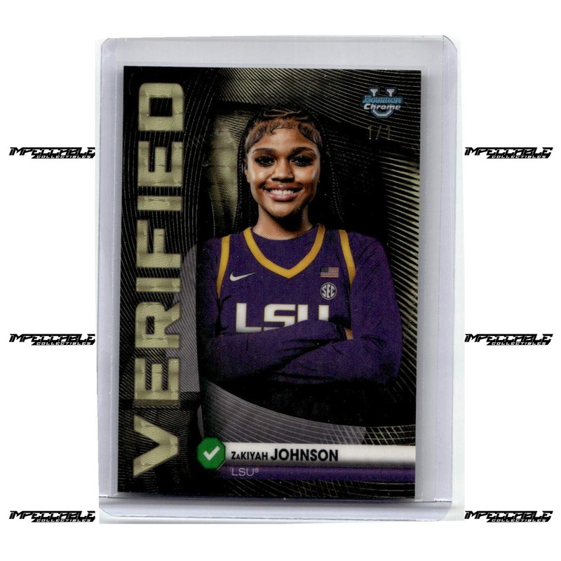 2025-26 Bowman U Chrome #BV-21 ZaKiyah Johnson Rookie 1/1 SUPERFRACTOR Verified
