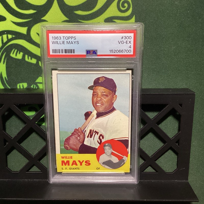 1963 Willie Mays Topps #300 Freshly Graded PSA 4 San Francisco Giants. ⚾️📈🔥