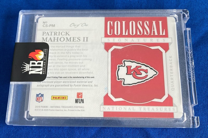 patrick mahomes 2019 national treasures 1/1 printing plate auto autograph !! view 2