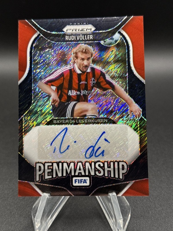 2025-26 Panini Prizm FIFA Rudi Voller Penmanship Black Shimmer Auto 1/1 #P-RV