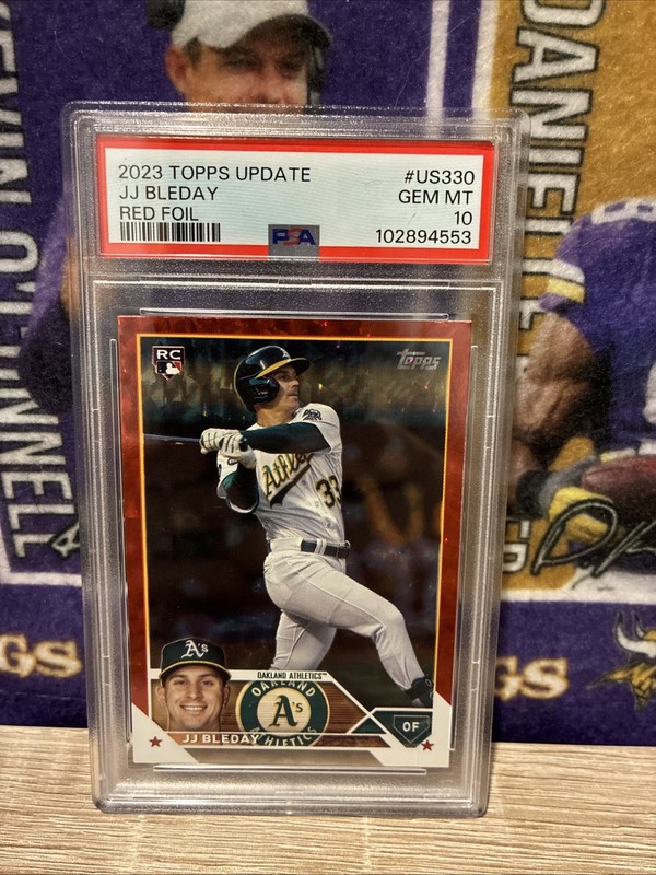 2023 Topps Update Series - JJ Bleday #US330 Red Foil /199 (RC) PSA 10 Reds