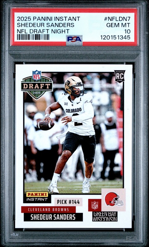 2025 Panini Instant Nfl Draft Night #NFLDN7 Shedeur Sanders PSA 10