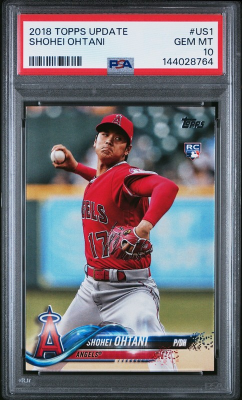 2018 TOPPS UPDATE #US1 SHOHEI OHTANI ROOKIE RC PSA 10