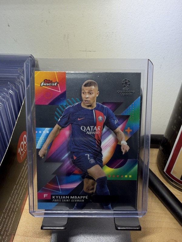 Kylian Mbappe 2023-24 Topps Finest UCL Refractor #49