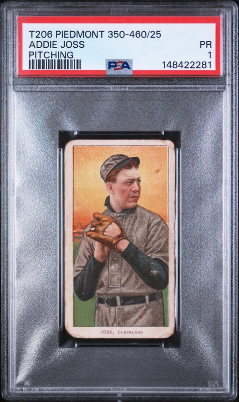 1909-11 T206 PIEDMONT 350-460/25 PITCHING ADDIE JOSS PSA 1