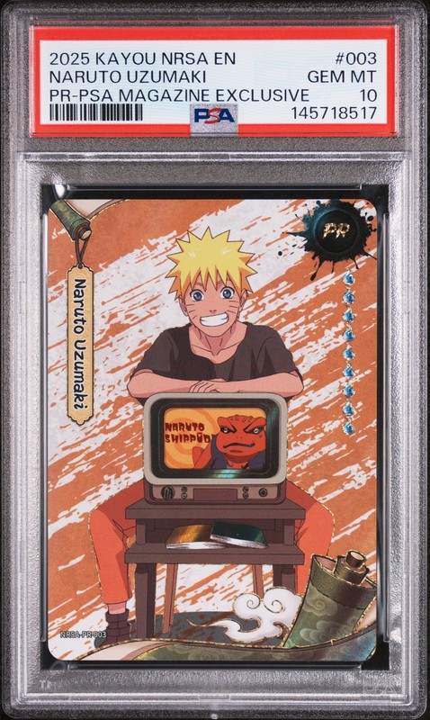 2025 PSA MAGAZINE EXCLUSIVE #003 NARUTO UZUMAKI PSA 10