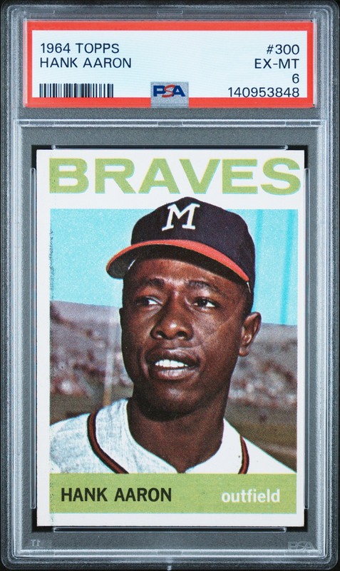 1964 TOPPS #300 HANK AARON PSA 6