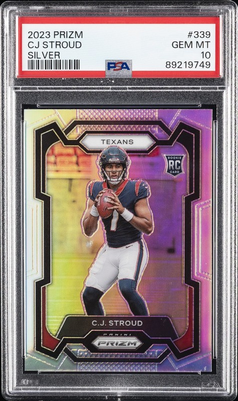 2023 PANINI PRIZM SILVER PRIZM #339 CJ STROUD PSA 10