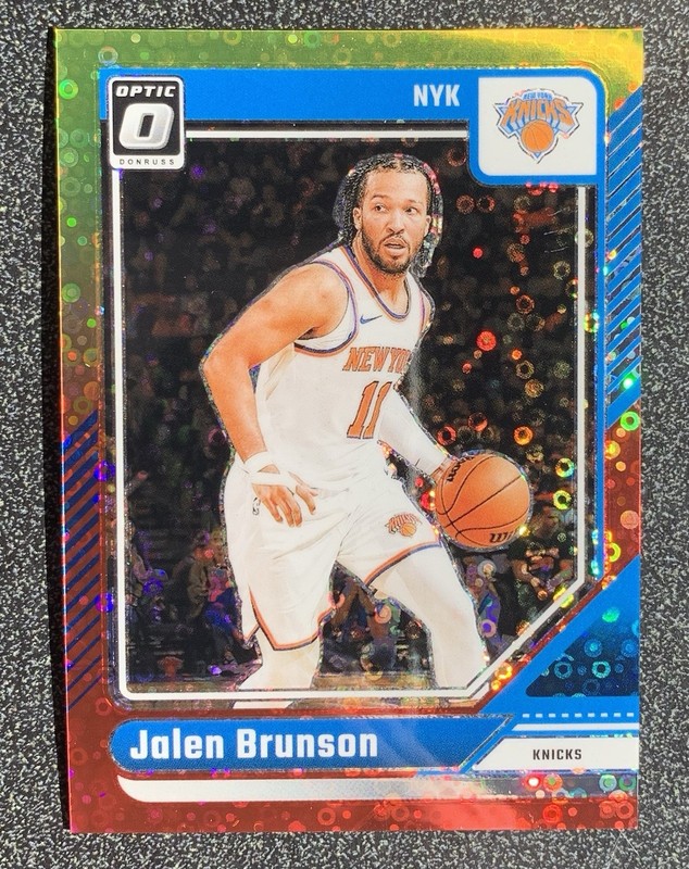Jalen Brunson 2024-2025 Donruss Optic Fast Break Red & Yellow #78 * 7/7 Bookend