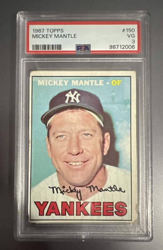 1967 Topps - Mickey Mantle #150 PSA 3