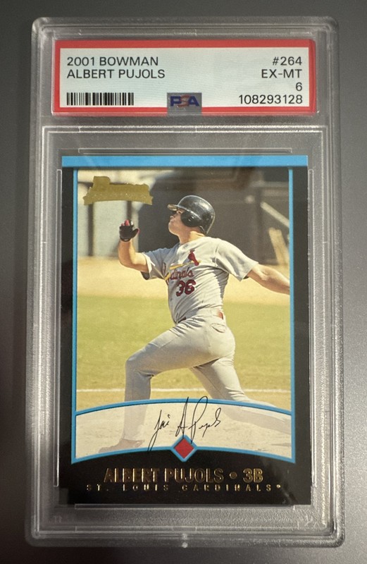 2001 Bowman - Albert Pujols #264 (RC) PSA 6
