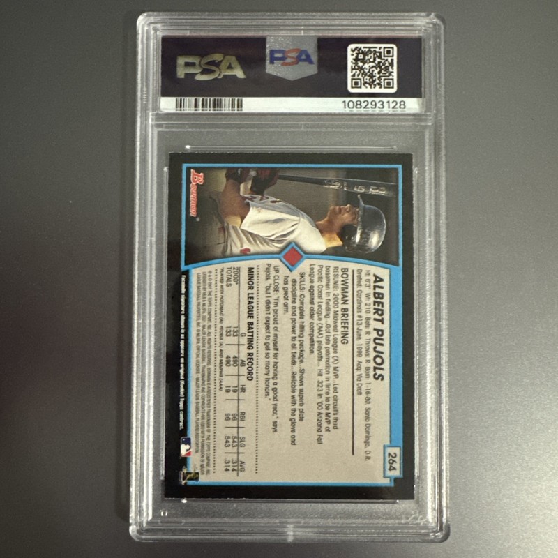 2001 Bowman - Albert Pujols #264 (RC) PSA 6 view 2
