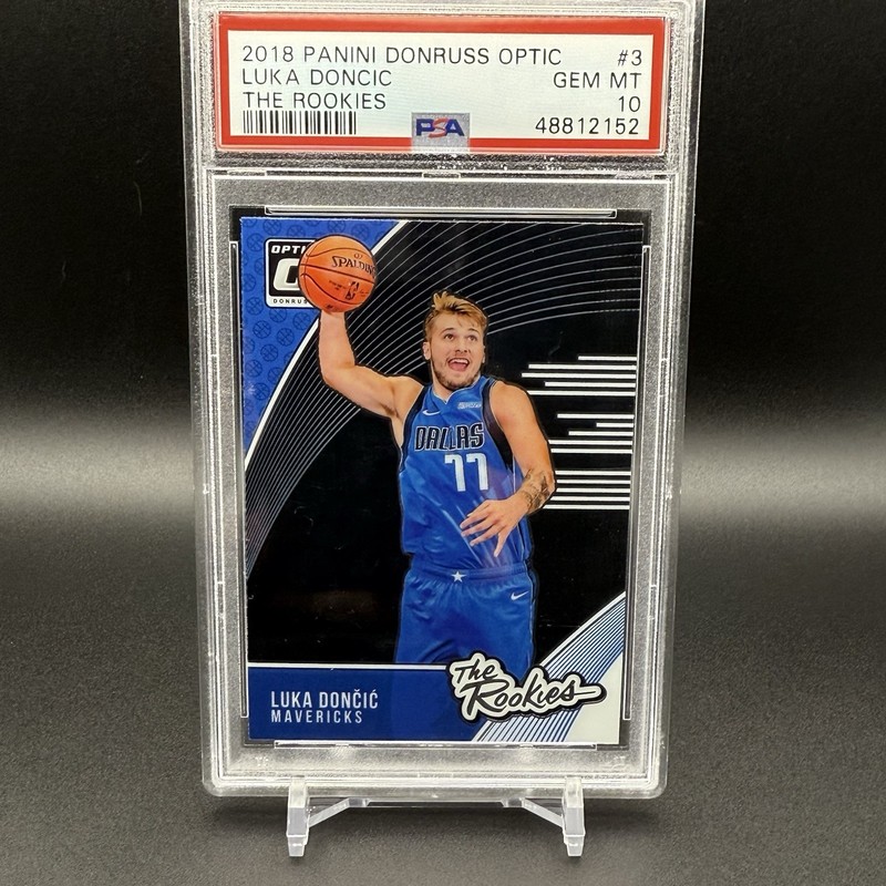 2018-19 Optic Luka Doncic PSA 10 Gem Mint The Rookies RC #3 Mavericks Lakers
