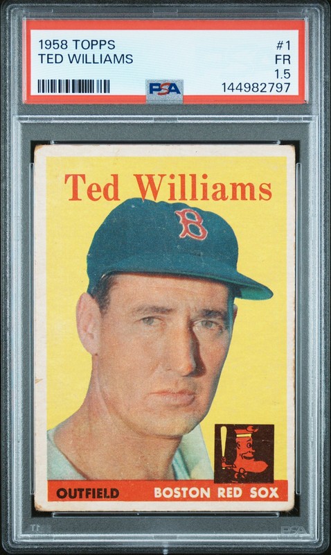 1958 TOPPS #1 TED WILLIAMS PSA 1.5