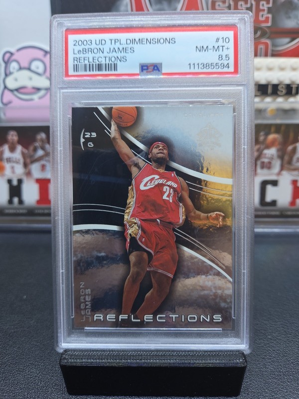 2003-04 UD Triple Dimensions Reflections 10 LeBron James Rookie PSA 8.5 MINT RC
