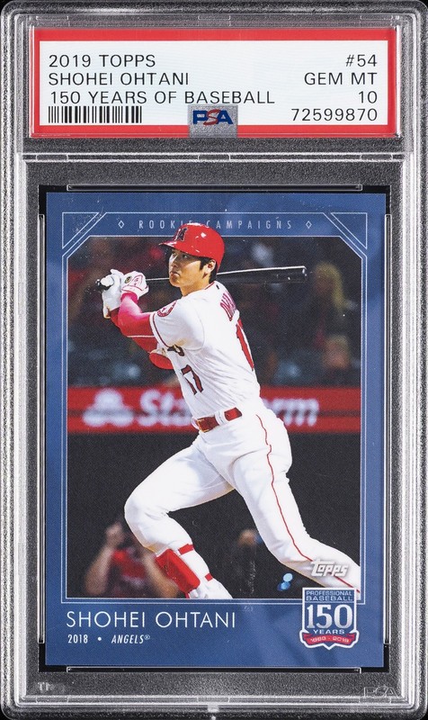 2019 TOPPS 150 YEARS OF BASEBALL #54 SHOHEI OHTANI PSA 10