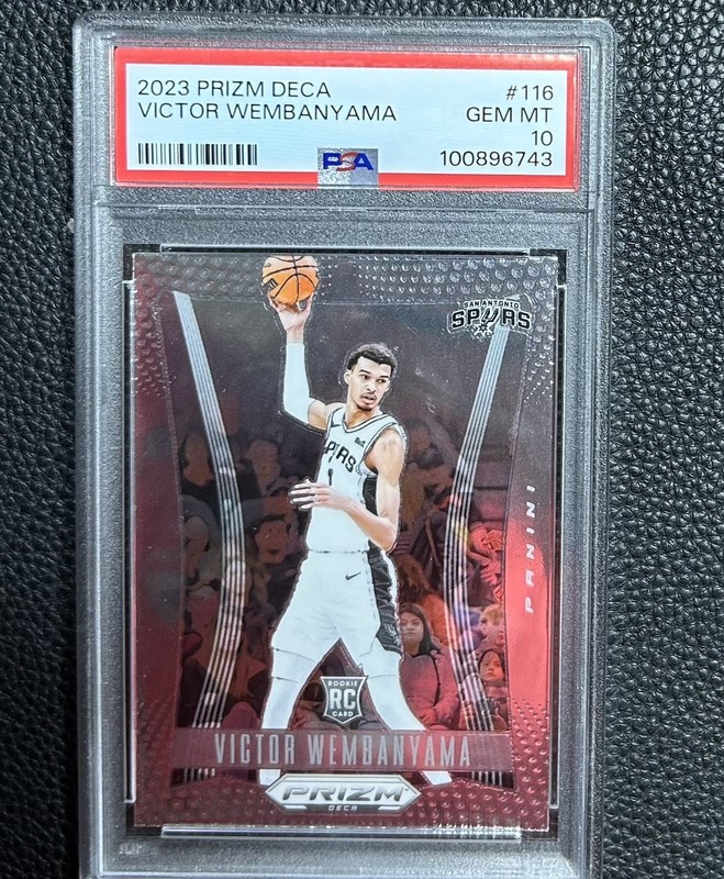 2023-24 victor wembanyama Rookie Prizm DECA PSA 10. POP 900