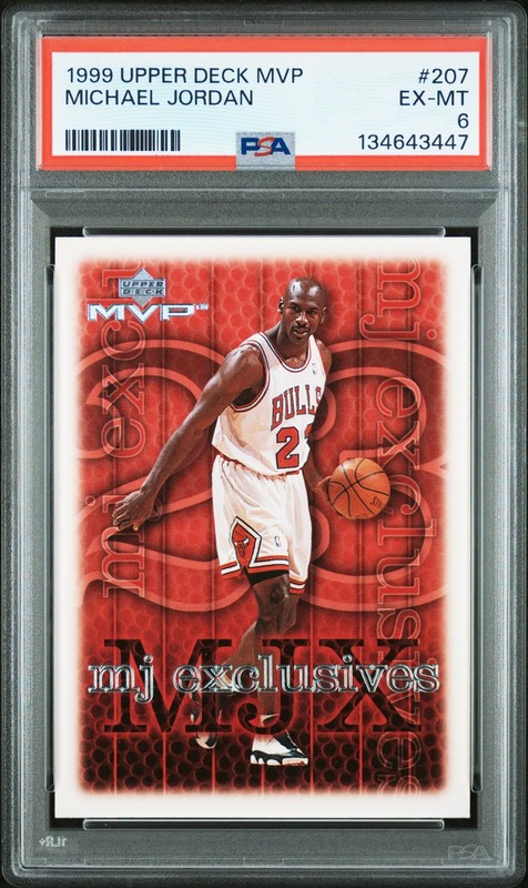 1999 UD MVP #207 MICHAEL JORDAN PSA 6