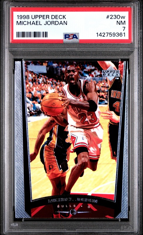 1998 UD #230W MICHAEL JORDAN PSA 7