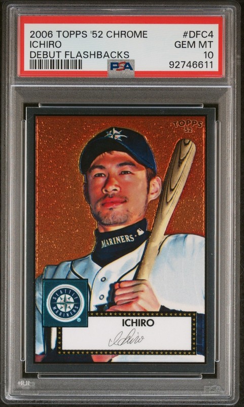2006 Topps ‘52 Chrome Ichiro Suzuki HOF Debut Flashbacks PSA 10 GEM MT