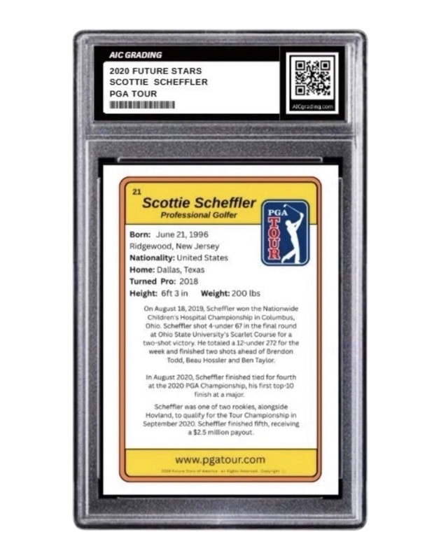 Scottie Scheffler Rookie Card 2020 Future Stars PGA RC 10 Gem Mint view 2