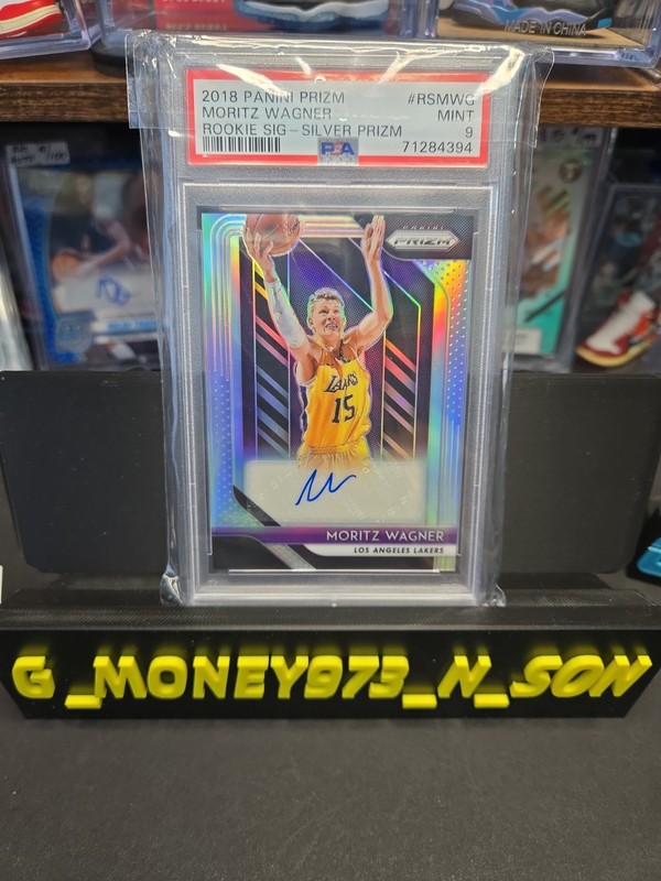 2018-19 Panini Prizm Basketball SILVER PRIZM ROOKIE AUTO Moritz Wagner PSA 9