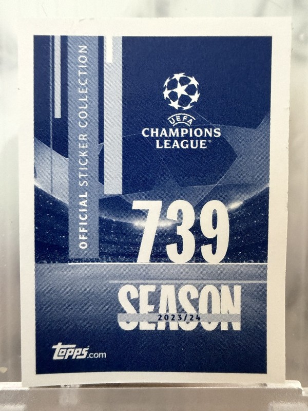 Cristiano Ronaldo Topps UCL 2023 2024 GOAT Holo Sticker Facsimile Auto  view 2