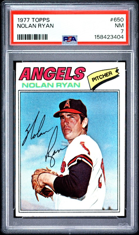 1977 TOPPS #650 NOLAN RYAN PSA 7 view 1