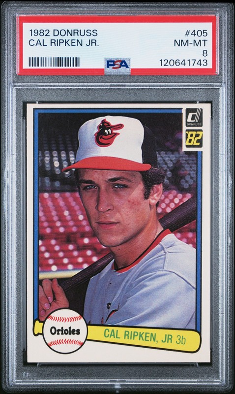 1982 DONRUSS #405 CAL RIPKEN JR. ROOKIE RC PSA 8 view 1