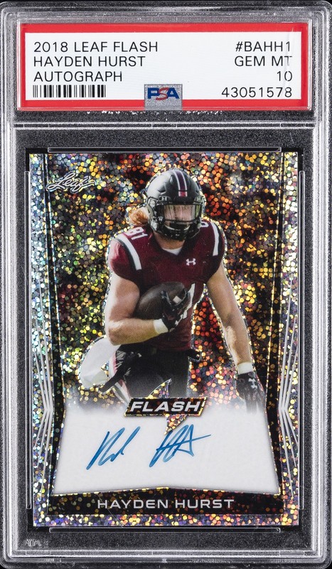 2018 LEAF FLASH AUTO #BAHH1 HAYDEN HURST PSA 10