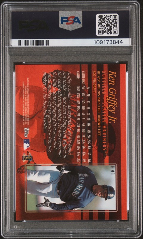 1997 TOPPS HOBBY MASTERS #HM1 KEN GRIFFEY JR. PSA 9 view 2