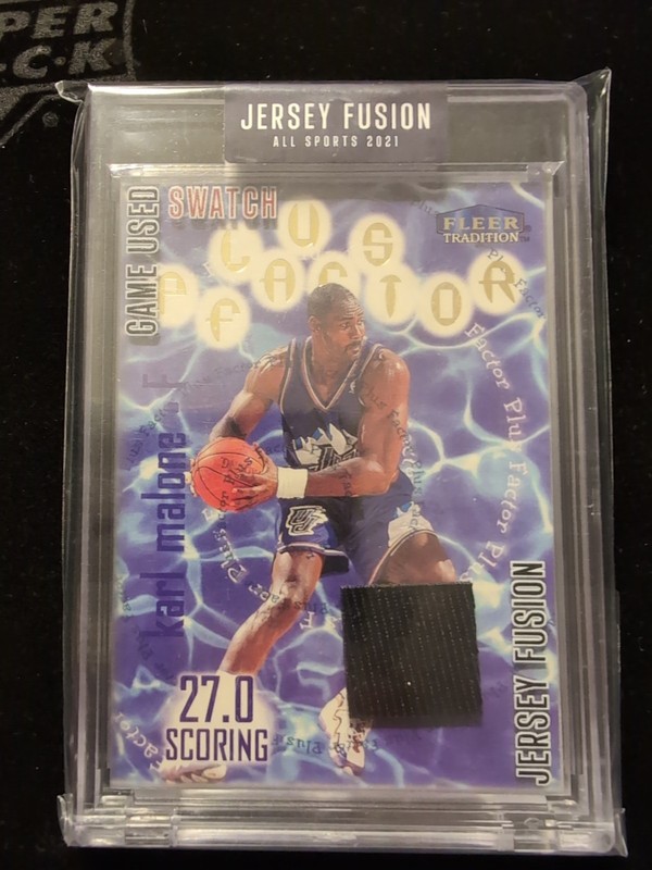 2021 Jersey Fusion Basketball Karl Malone Game Used Jersey Card!!