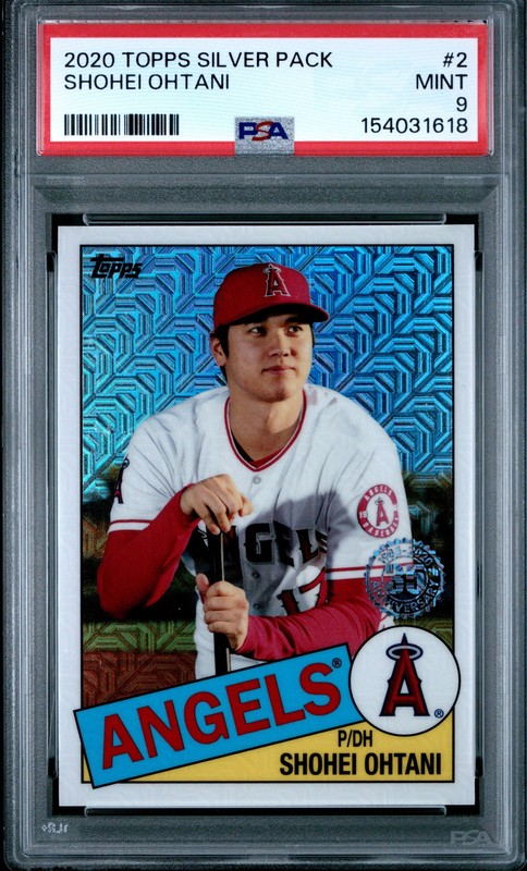 2020 TOPPS SILVER PACK 1985 CHROME PROMO #2 SHOHEI OHTANI PSA 9