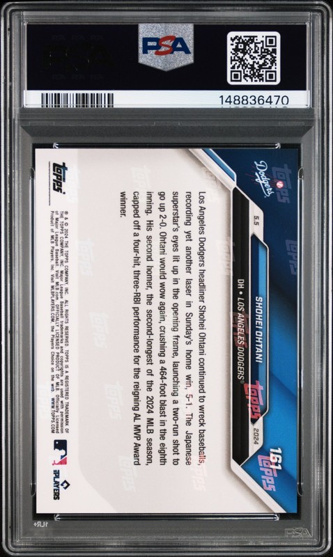 2024 TOPPS NOW #161 SHOHEI OHTANI PSA 10 view 2