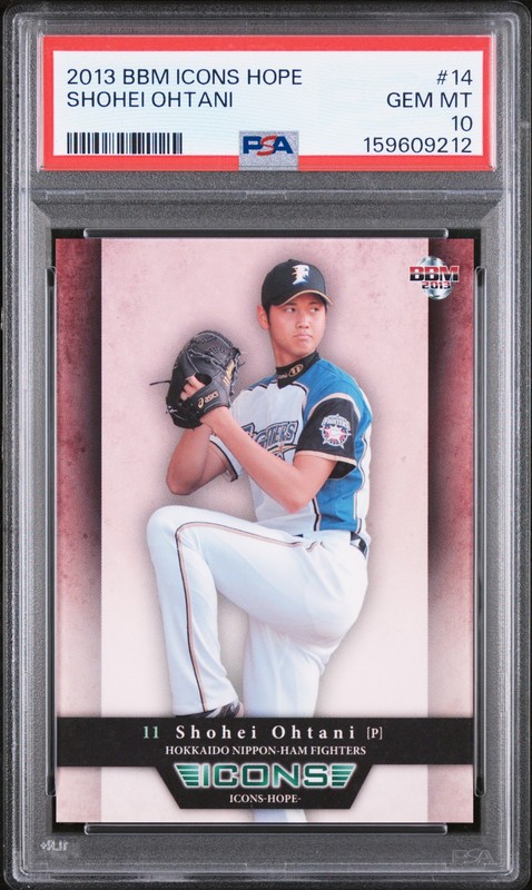 2013 BBM ICONS HOPE #14 SHOHEI OHTANI PSA 10