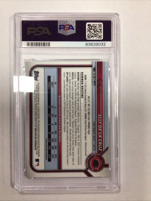 2022 Bowman - Chrome Prospects Elly De La Cruz #BCP-50 (RC) view 2
