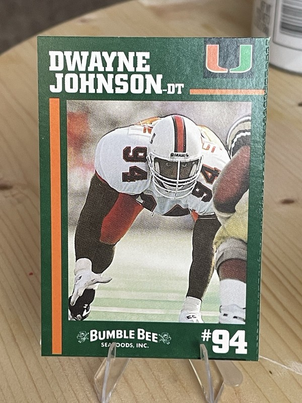 1994 Bumble Bee Dwayne Johnson, The Rock, Rookie Card🔥