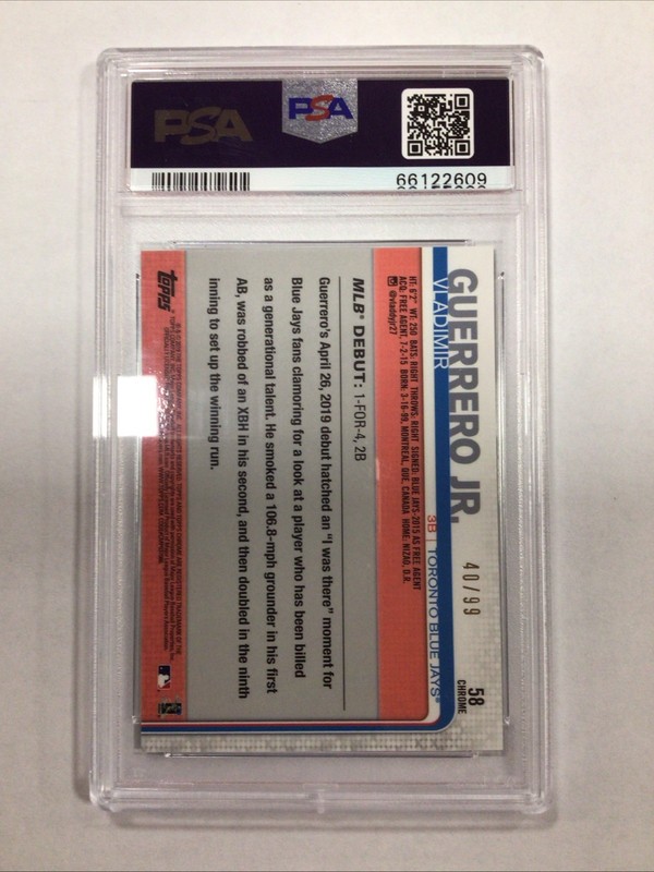 2019 Topps Chrome Update Series - Rookie Debut Vladimir Guerrero Jr. #58 Green view 2