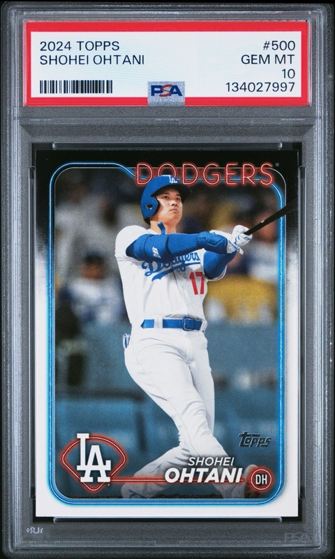 2024 Topps #500 Shohei Ohtani PSA 10 GEM MINT Los Angeles Dodgers