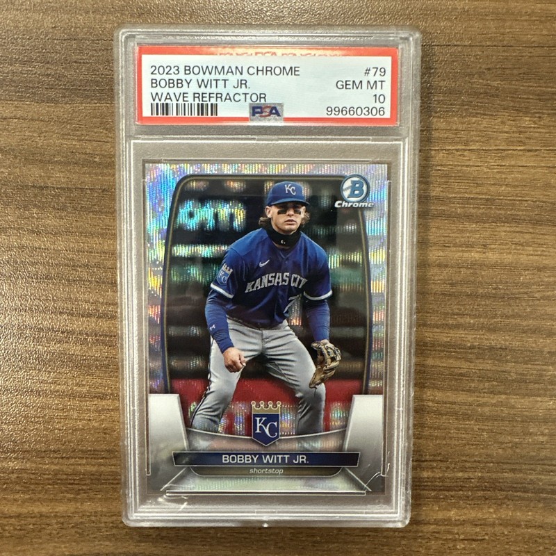 2023 Bobby Witt Jr. Bowman Chrome Wave Refractor #79 PSA 10 Gem Mint /100 Royals
