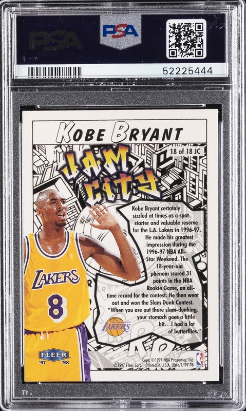1997 ULTRA JAM CITY #18 KOBE BRYANT PSA 9 view 2