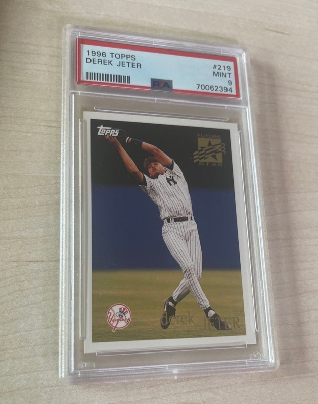 1996 TOPPS #219 DEREK JETER HOF PSA 9 MINT YANKEES ** FUTURE STAR **