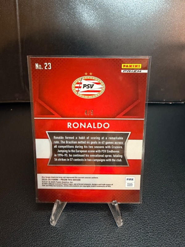 2025-26 Panini Prizm FIFA Ronaldo R9 True Green /5 #23 view 2