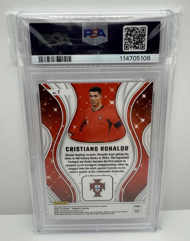 2024-25 Panini Donruss FIFA Cristiano Ronaldo #7 Magicians Portugal PSA 9 MINT view 2